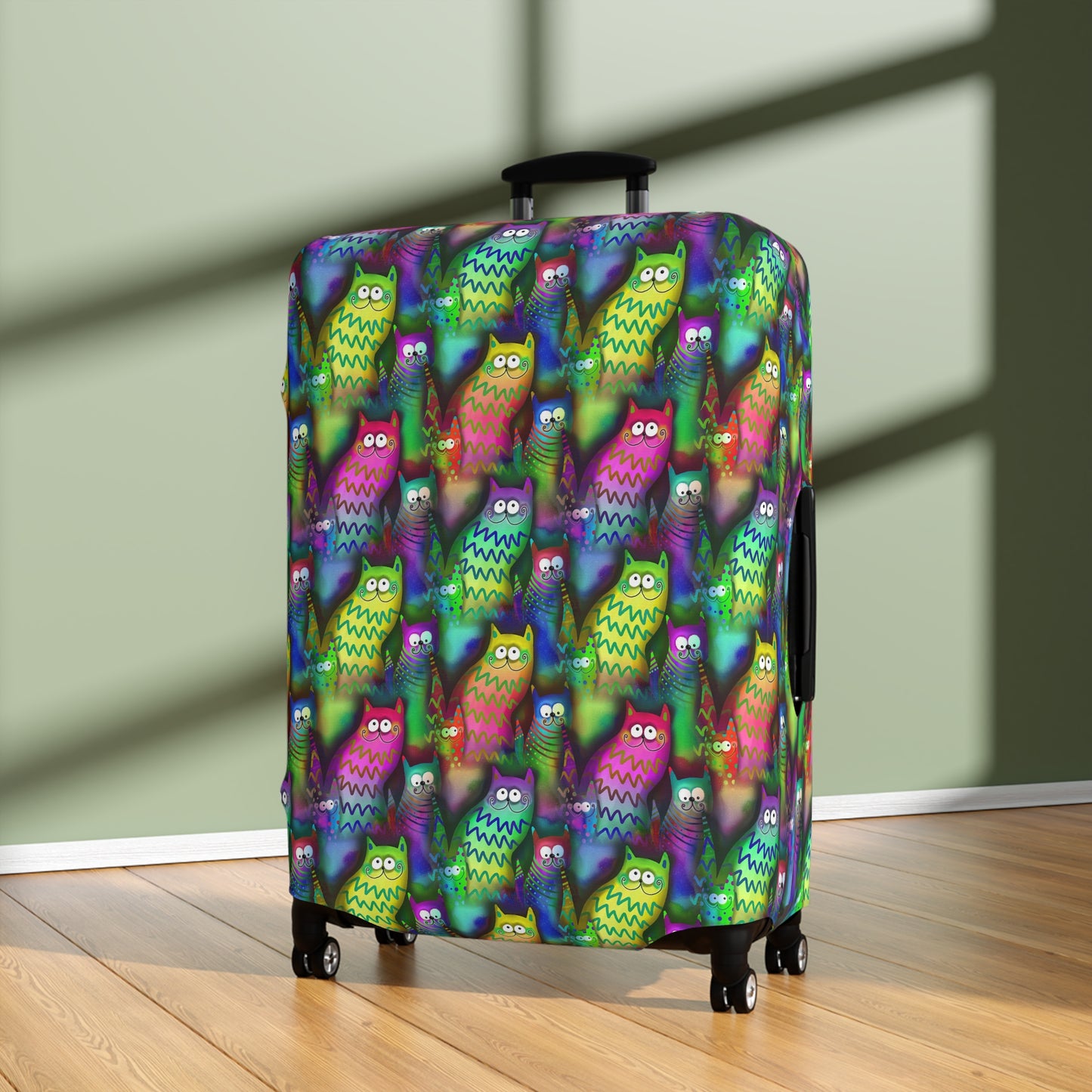 Neon Rainbow Cartoon Cats  - Luggage Protector and Cover 3 Sizes