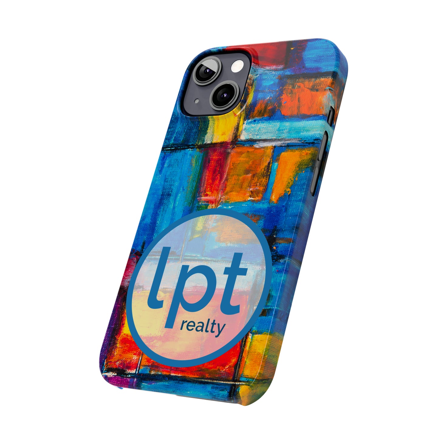 LPT Realty Logo -  Rainbow Abstract Painting Iphone 15-12 Slim Phone Case