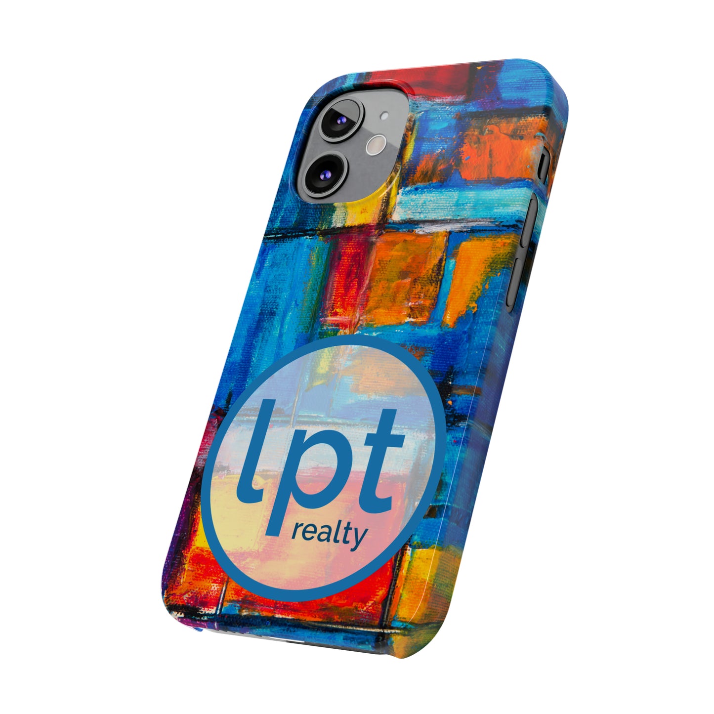 LPT Realty Logo -  Rainbow Abstract Painting Iphone 15-12 Slim Phone Case