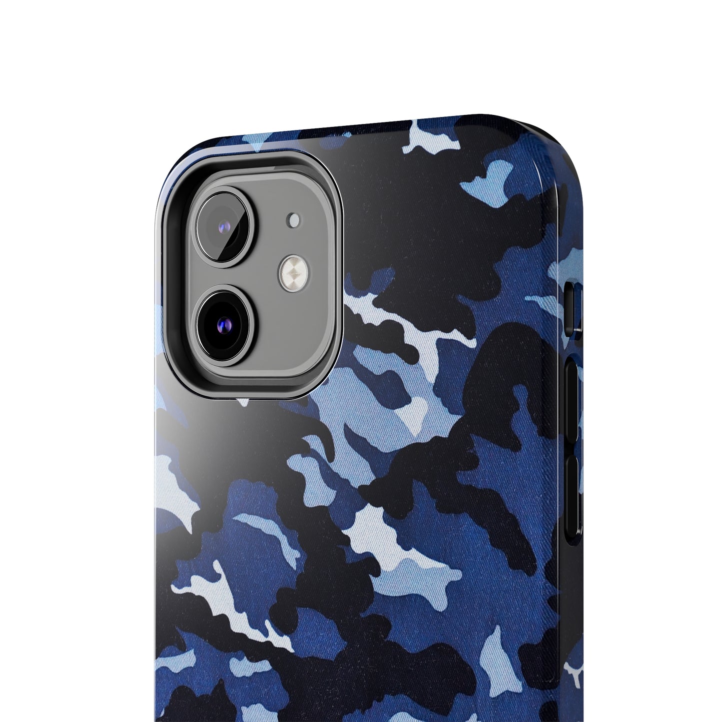 Deep Sea Concealment: Navy Blue Camouflage Iphone Tough Phone Case