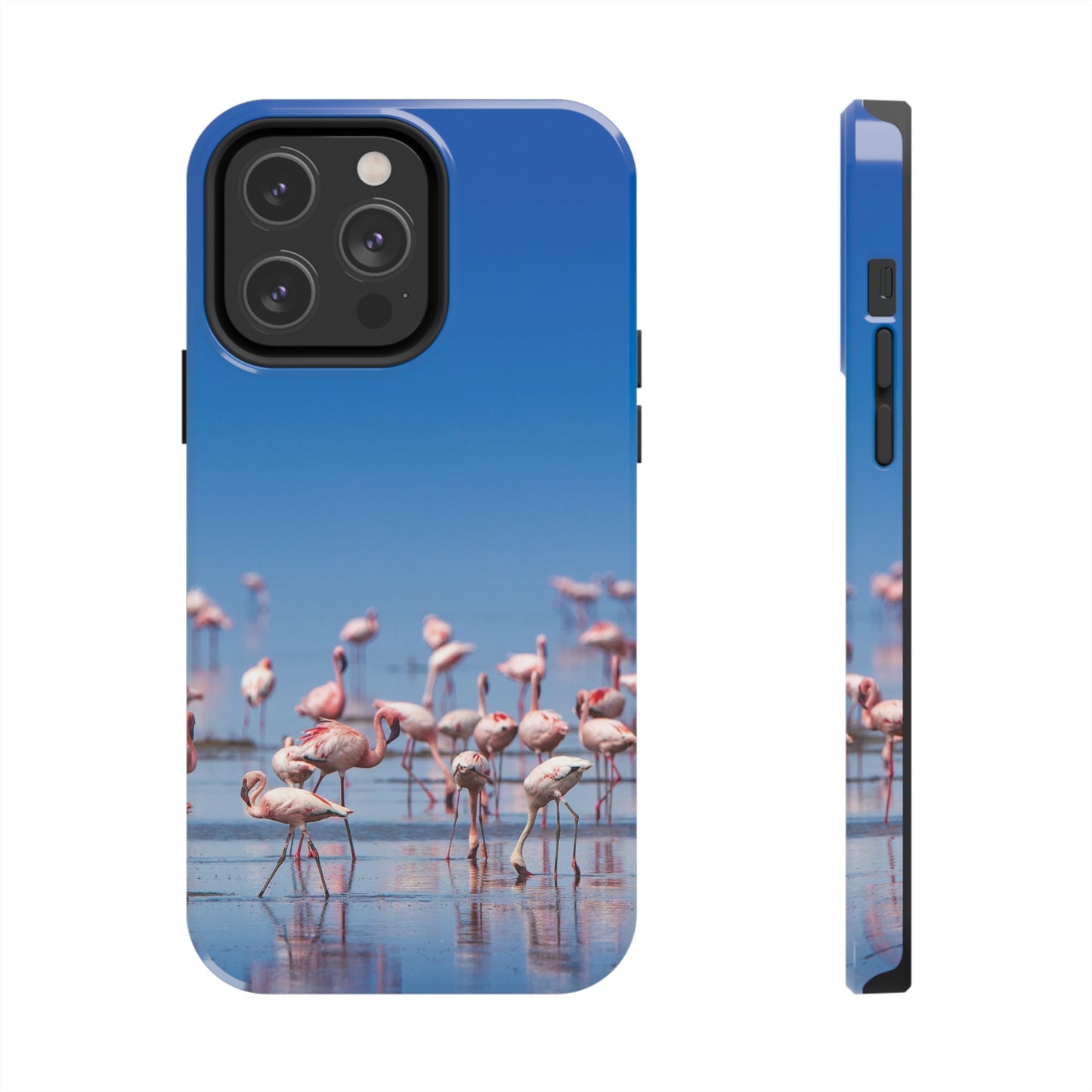 Flamingos on the Beach Iphone Tough Phone Case