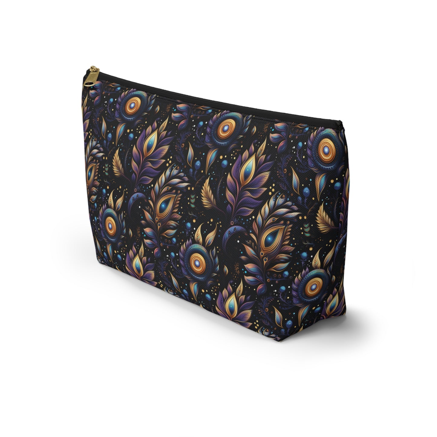 Mystical Enchanted Leaves and Celestial Stars - Makeup & Accessory Bag 2 Sizes