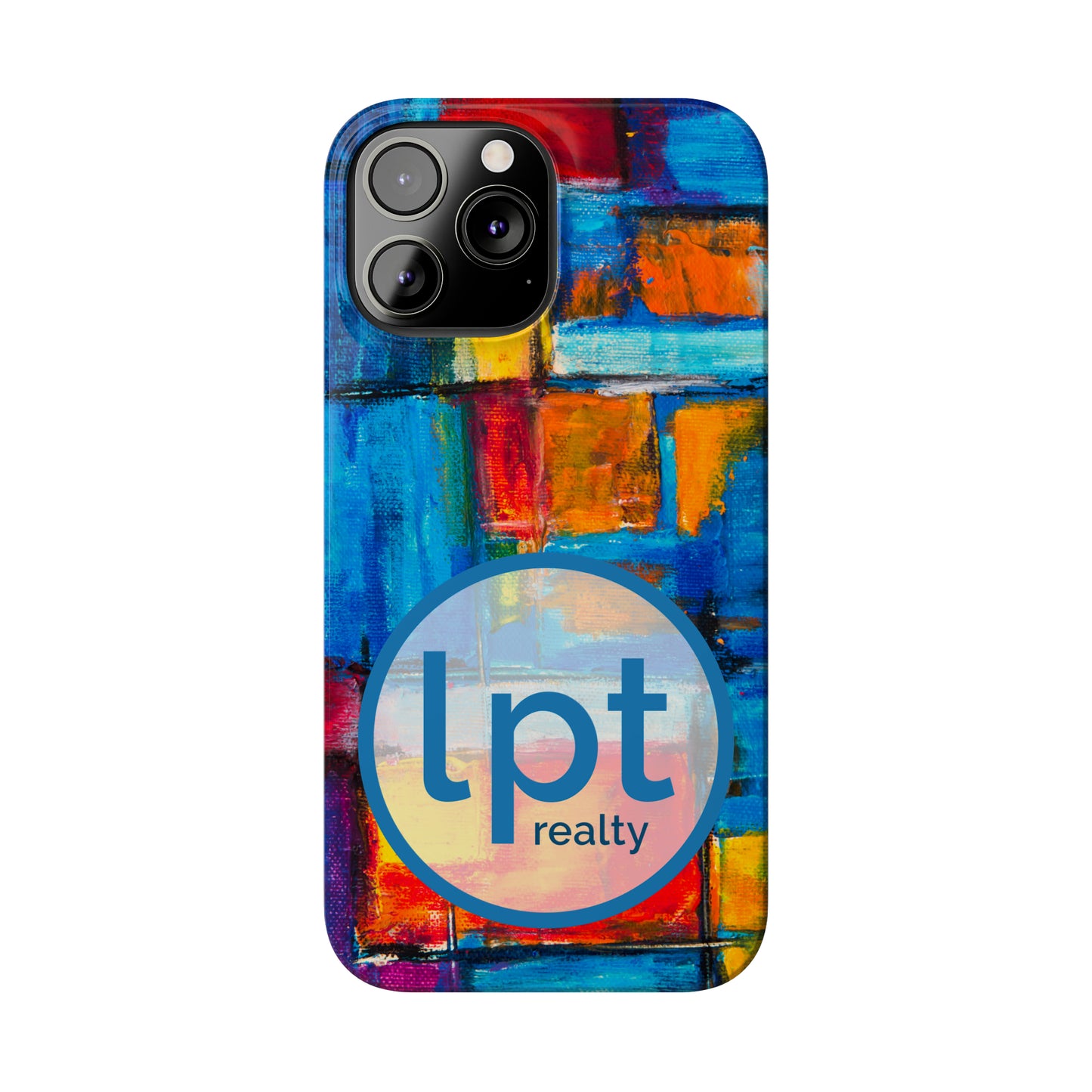 LPT Realty Logo -  Rainbow Abstract Painting Iphone 15-12 Slim Phone Case