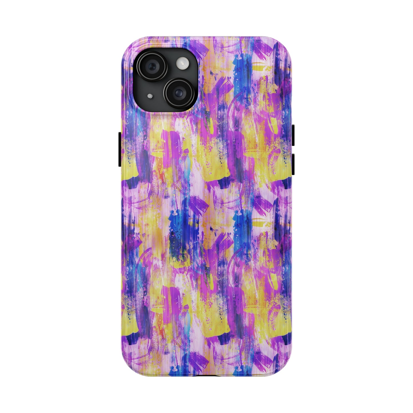 Pink & Yellow Spring Painted Abstract Iphone Tough Phone Case