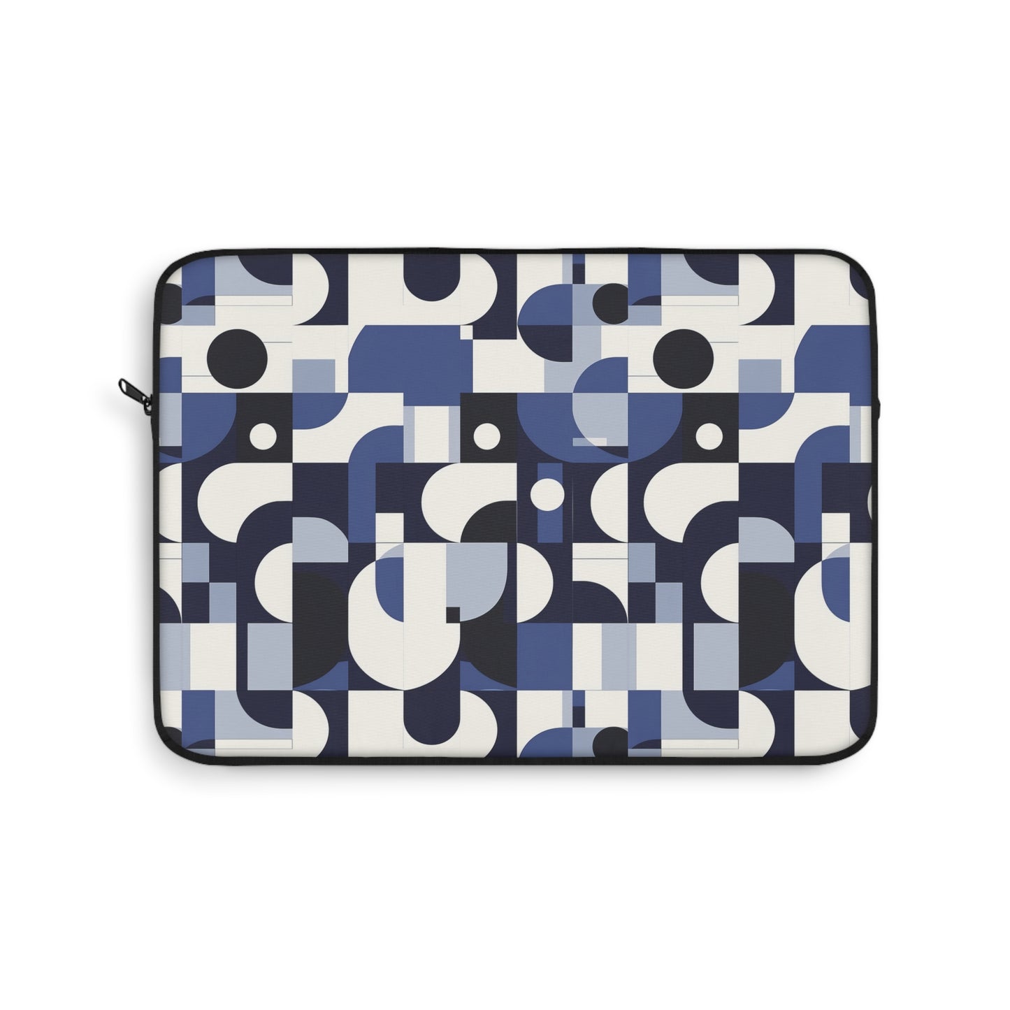 Navy Blue and White Mid-Century Modern Design Laptop or Ipad Protective Sleeve 3 Sizes Available