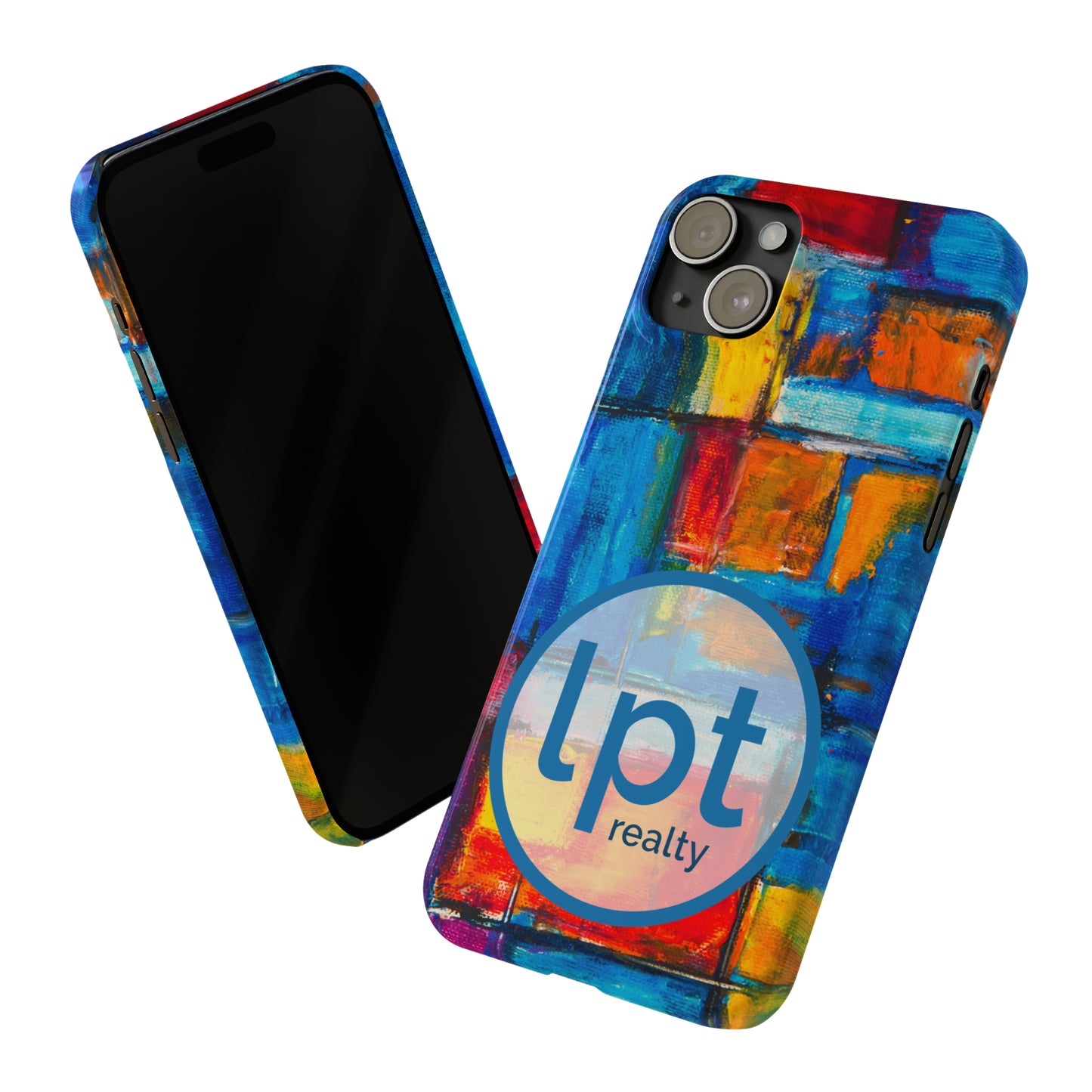 LPT Realty Logo -  Rainbow Abstract Painting Iphone 15-12 Slim Phone Case