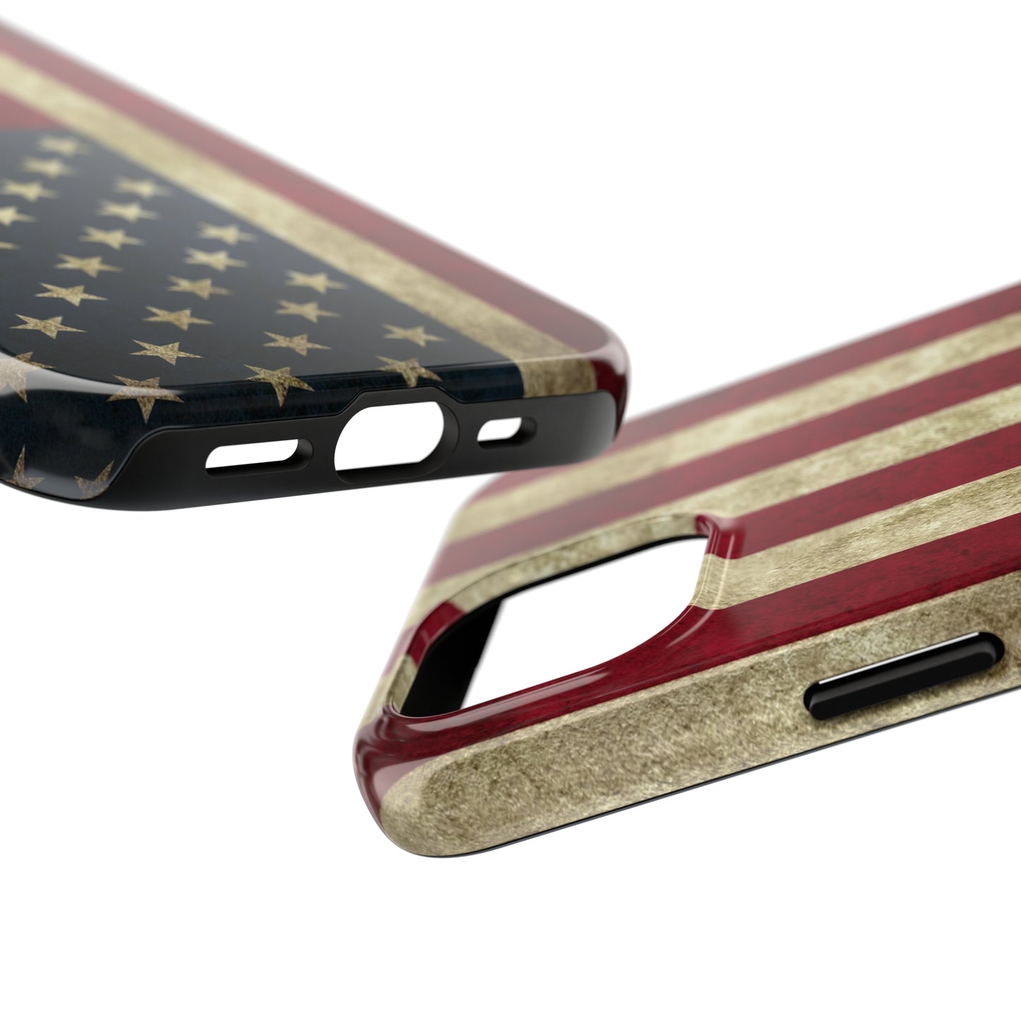 Rugged American Flag Iphone Tough Phone Case