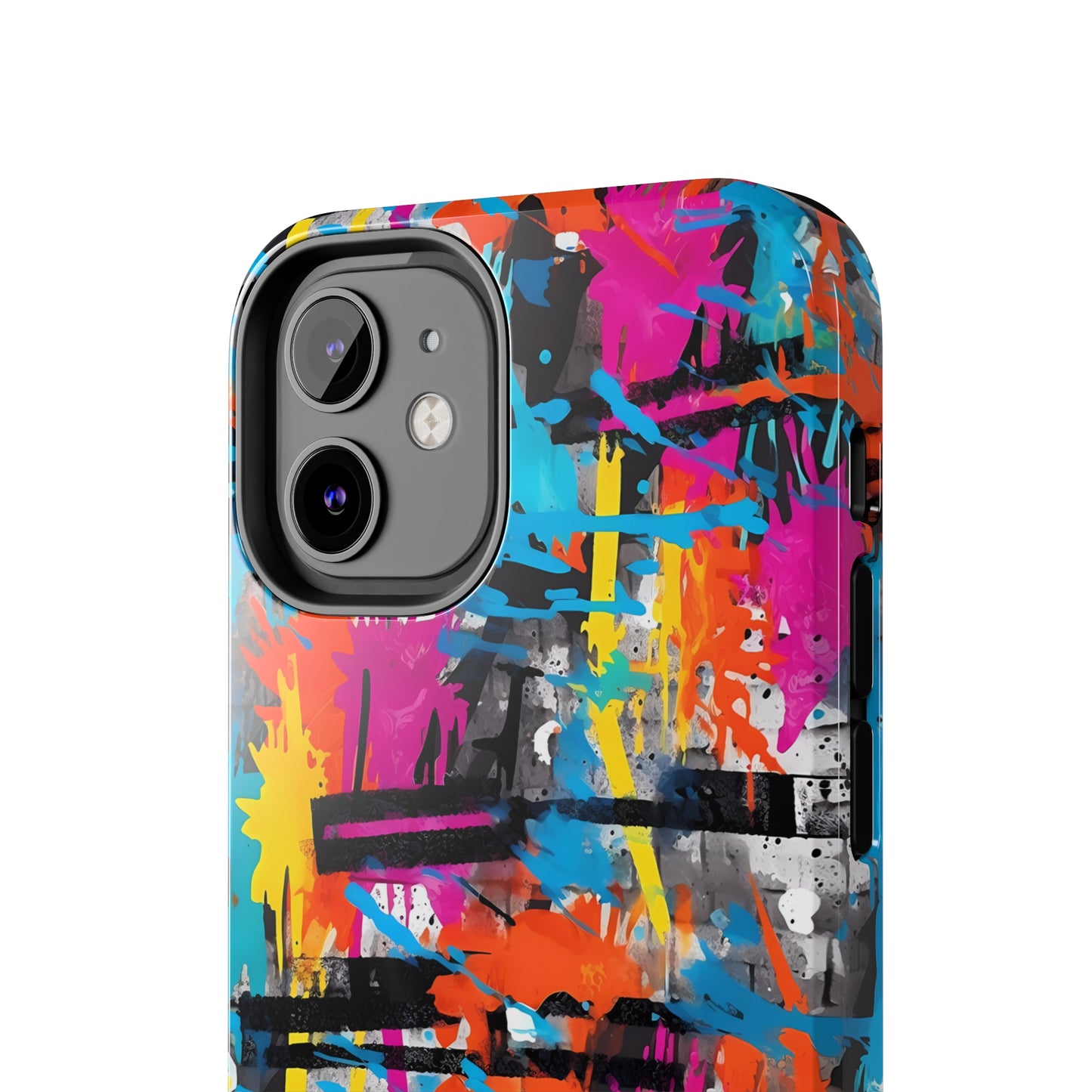 Rainbow Color Abstract Graffiti Design Iphone Tough Phone Case