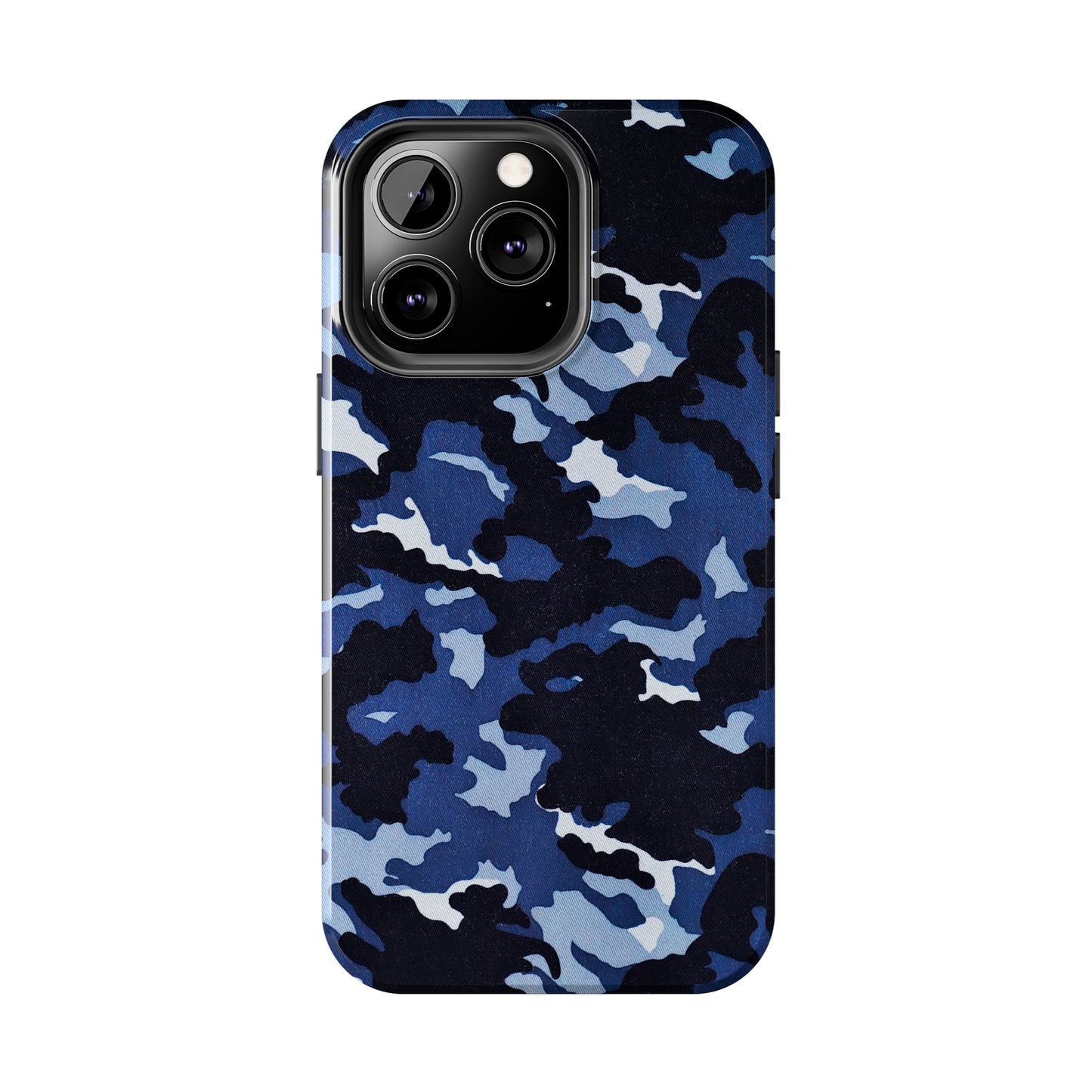 Deep Sea Concealment: Navy Blue Camouflage Iphone Tough Phone Case