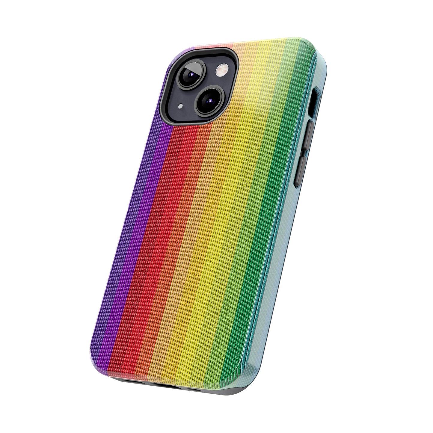 Rainbow Stripe Design Iphone Tough Phone Case