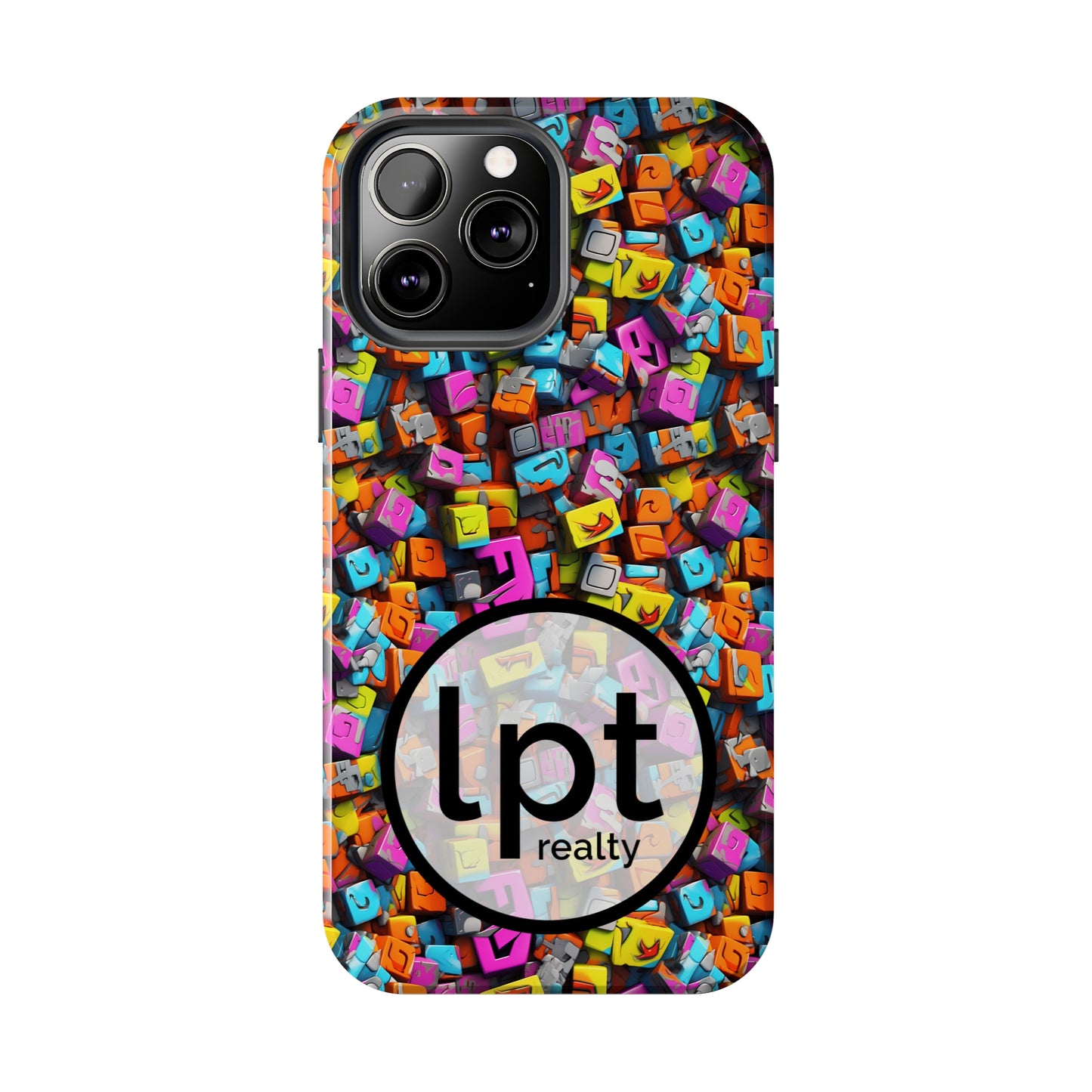 LPT Realty Logo -  3D Abstract Colorful Block Design Iphone Tough Phone Case