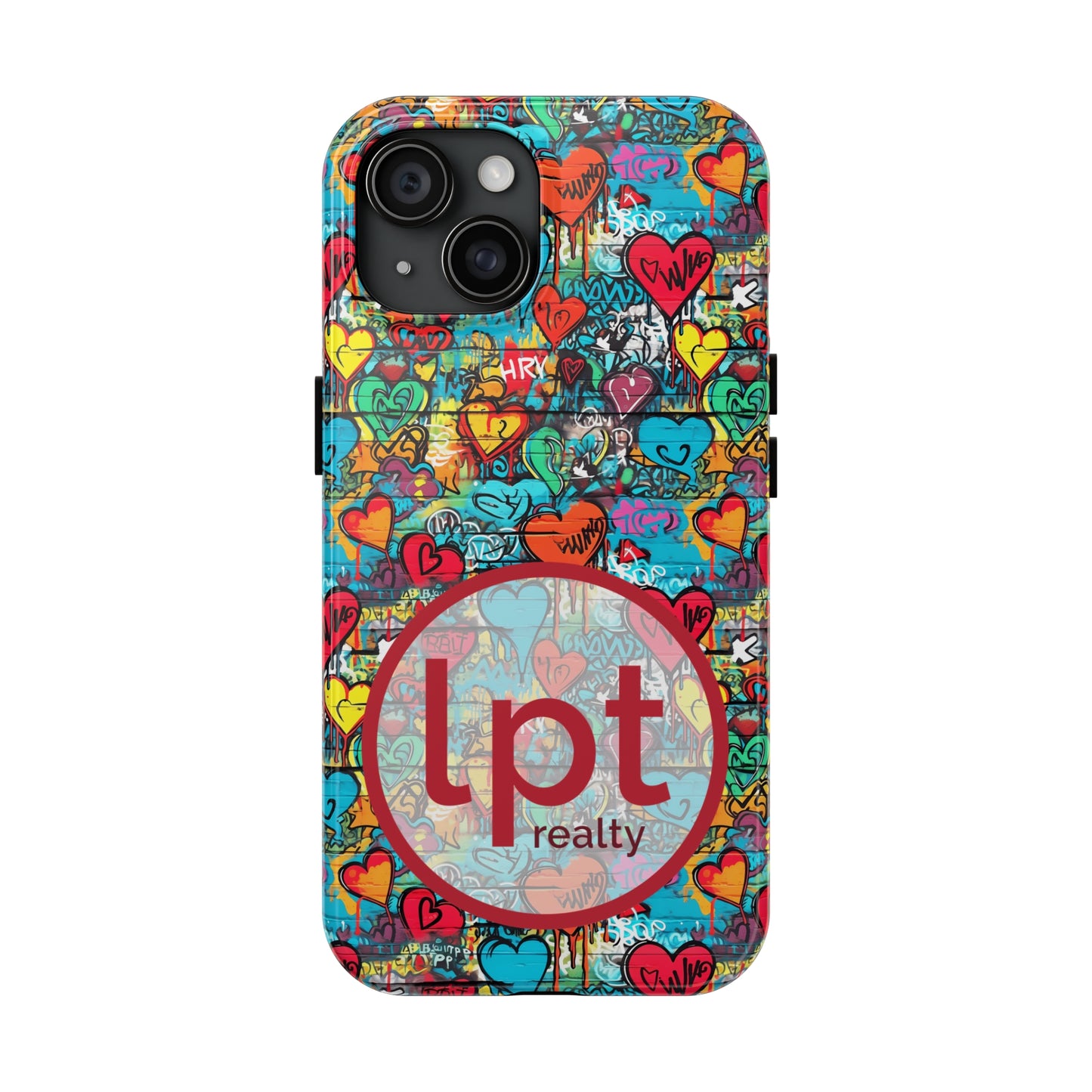 LPT Realty Logo -  Street Art Graffiti Hearts Design Iphone Tough Phone Case