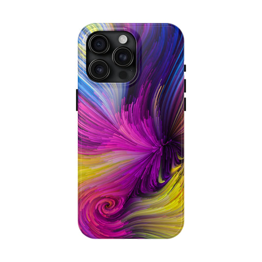 Rainbow Swirl Abstract Iphone Tough Phone Case