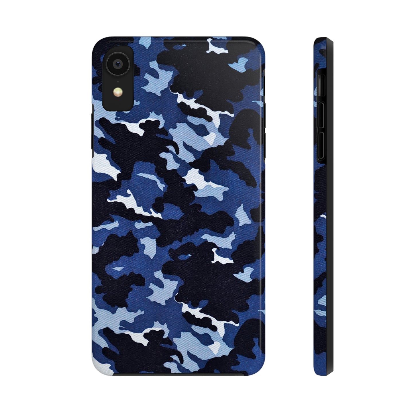 Deep Sea Concealment: Navy Blue Camouflage Iphone Tough Phone Case