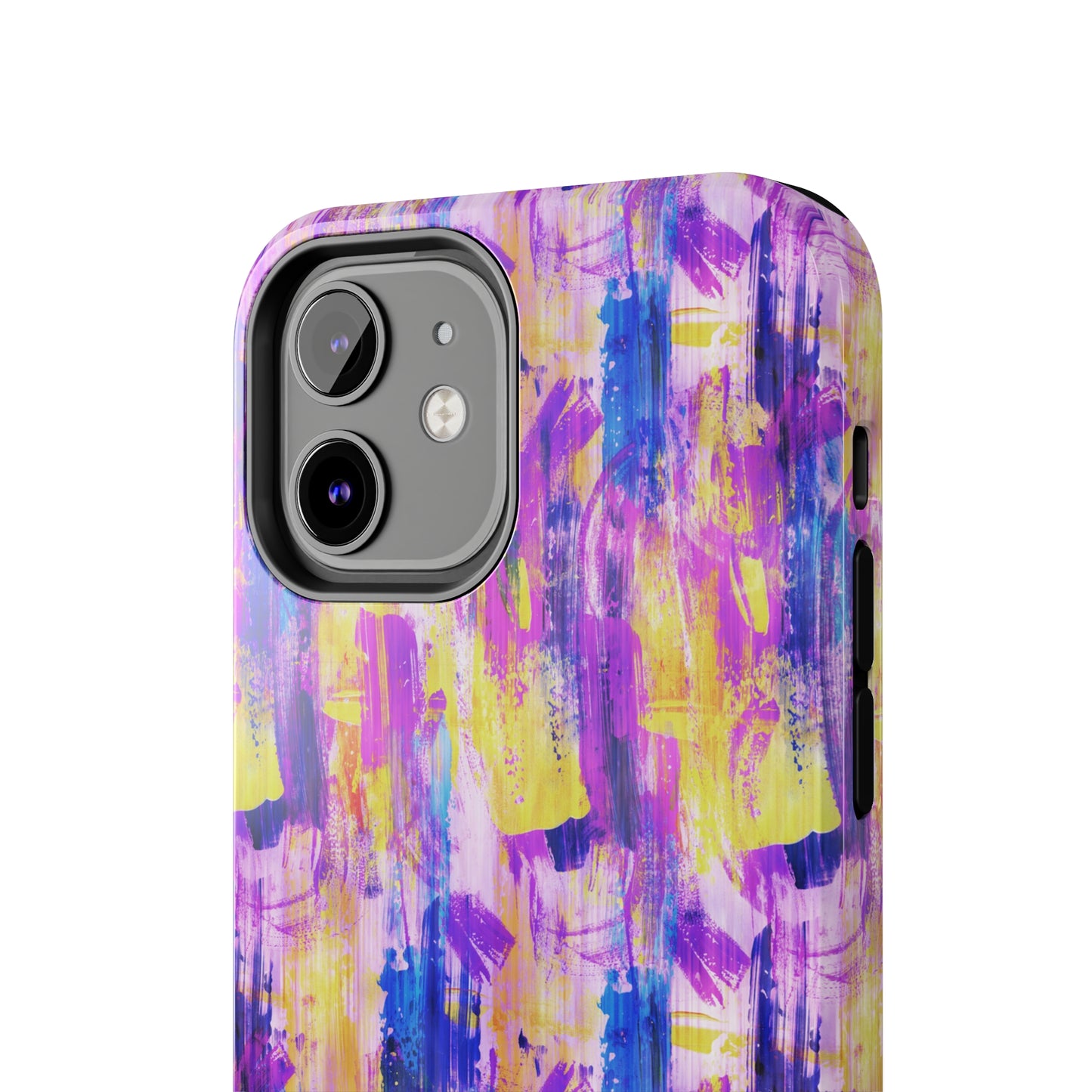 Pink & Yellow Spring Painted Abstract Iphone Tough Phone Case