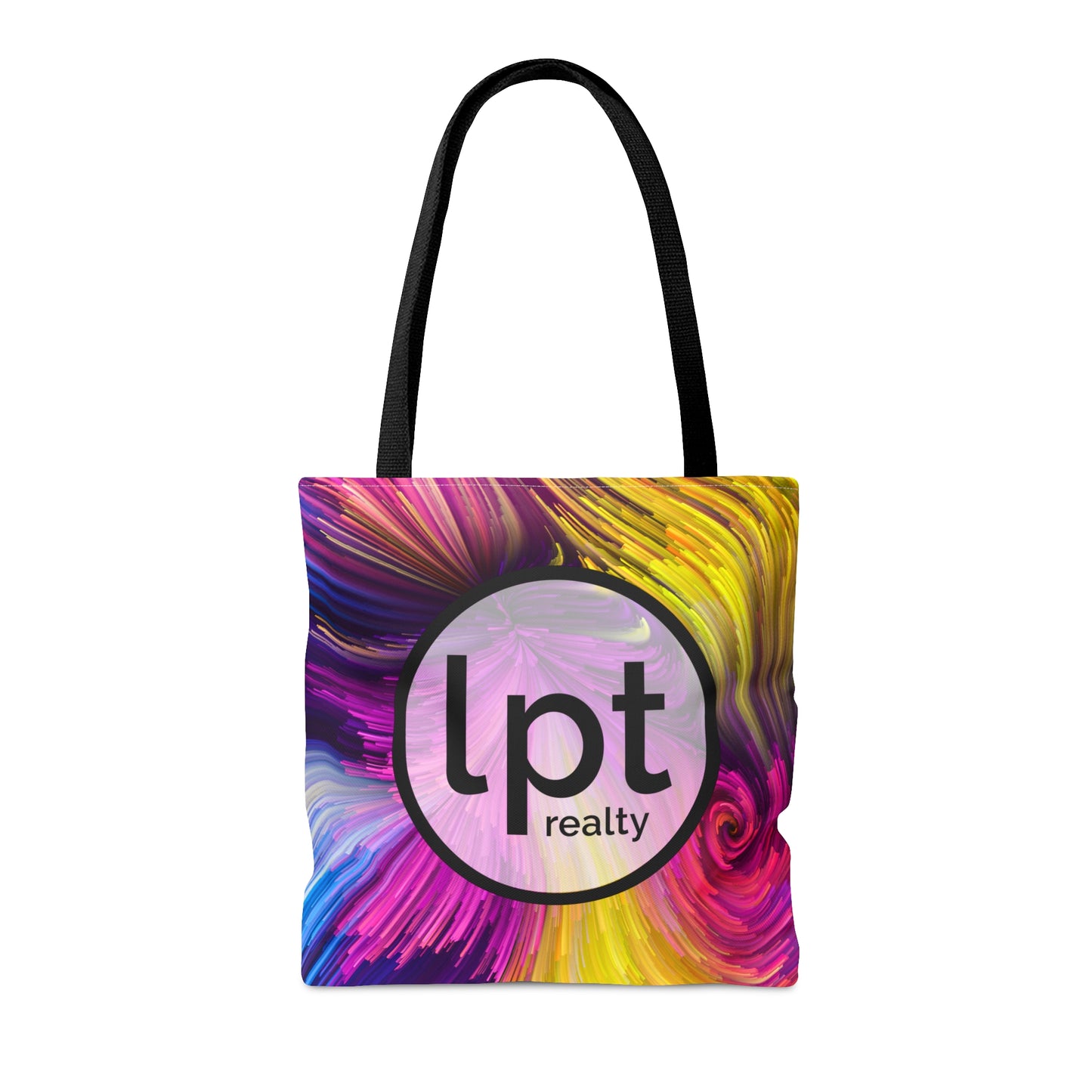 LPT Realty Logo with Rainbow Swirls - Canvas Tote 3 Sizes