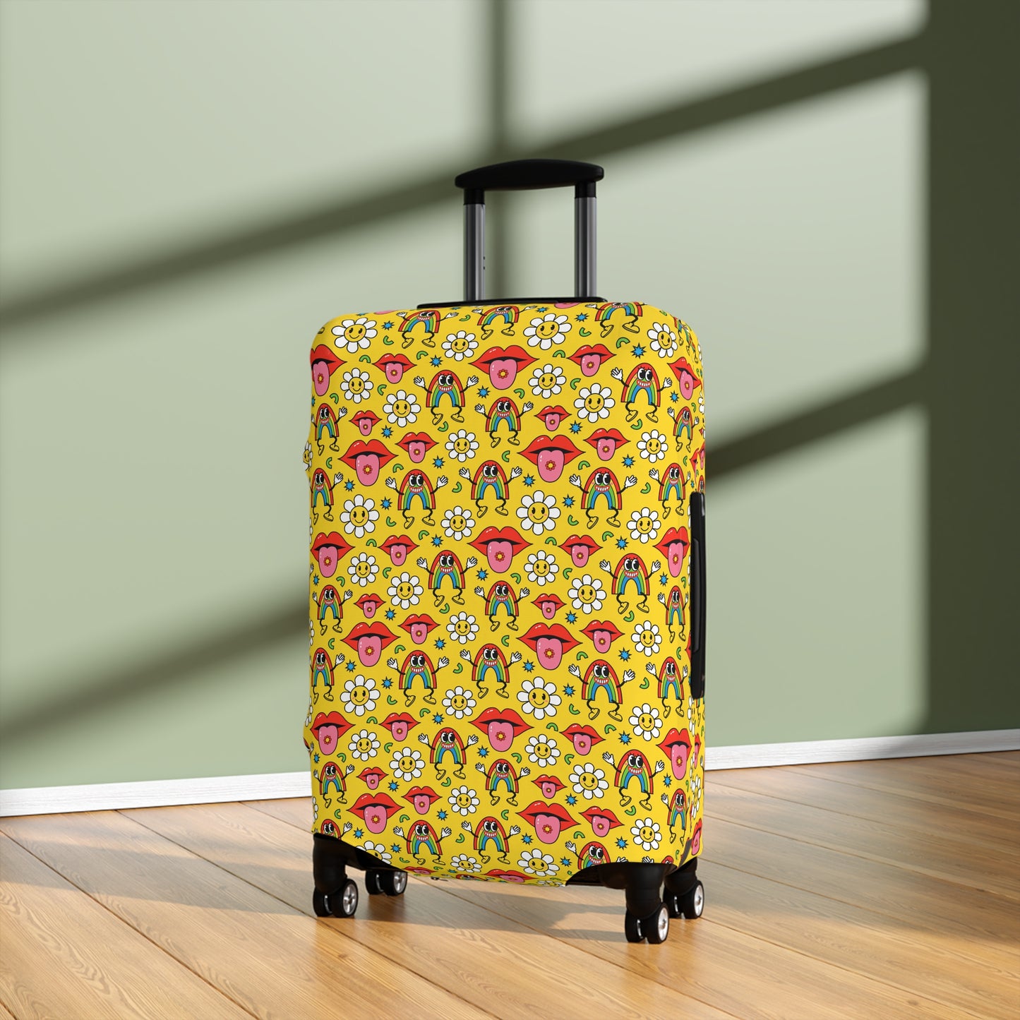 Kids Retro Rainbows and Daisies  - Luggage Protector and Cover 3 Sizes