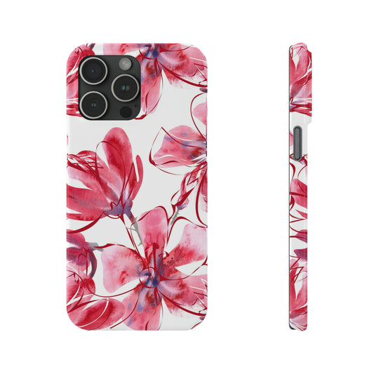 Large Pink Flower Iphone 15-12 Slim Phone Case