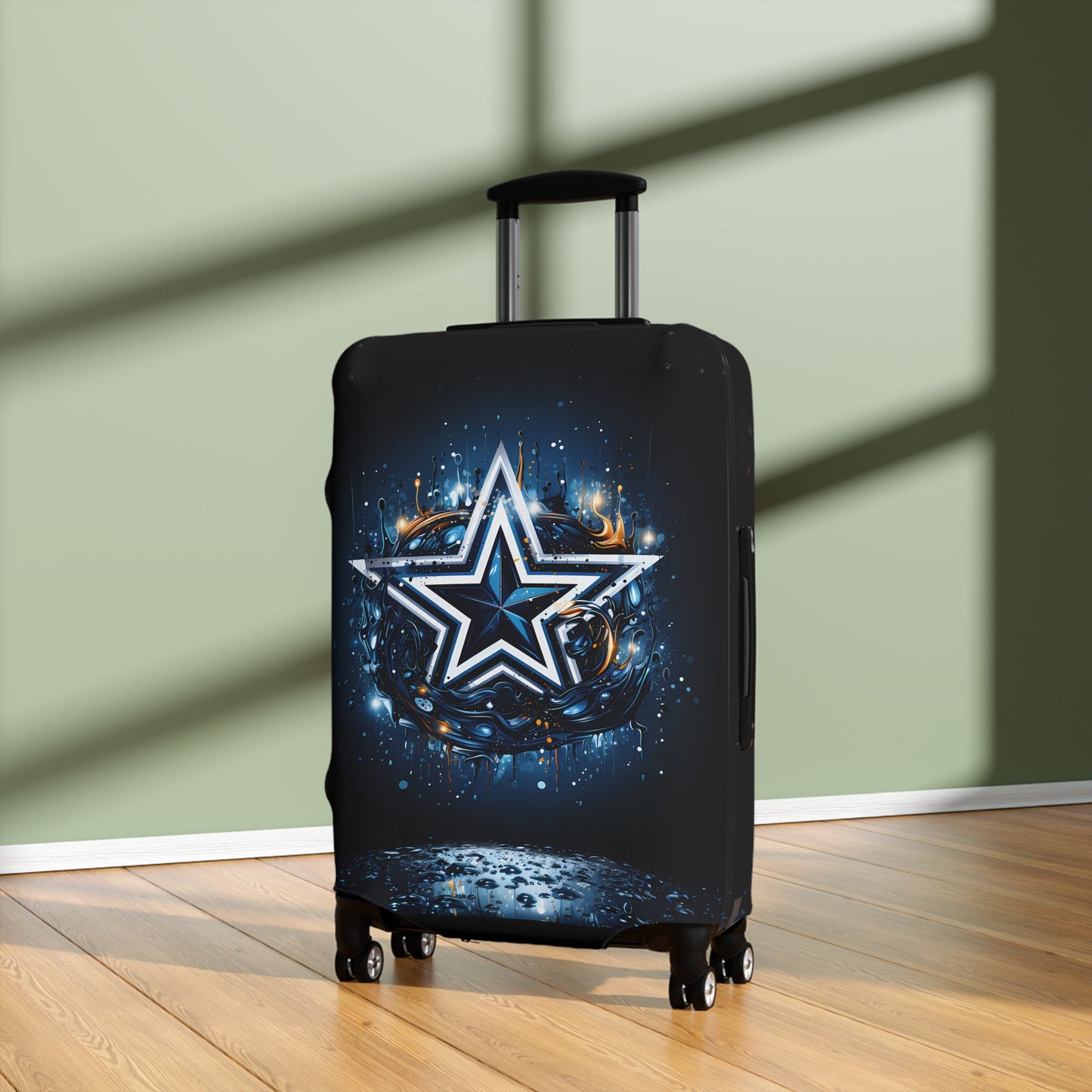 Dallas Cowboys Themed Design with Large Star  - Luggage Protector and Cover 3 Sizes