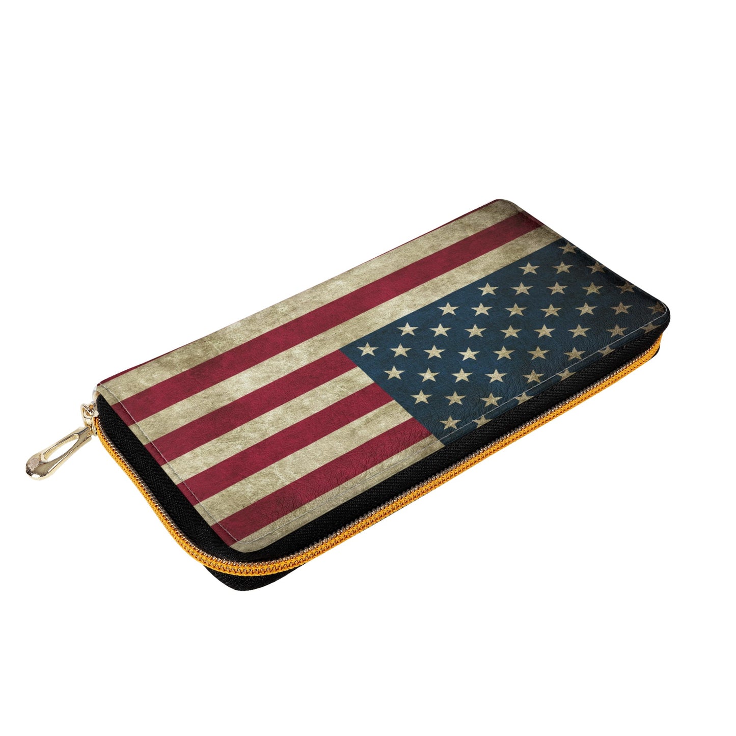 Rustic American Flag Leather Wallet (PU)