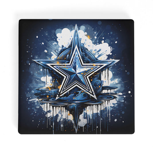 Dallas Cowboys Star Theme Square Ceramic Coasters - Set of 4