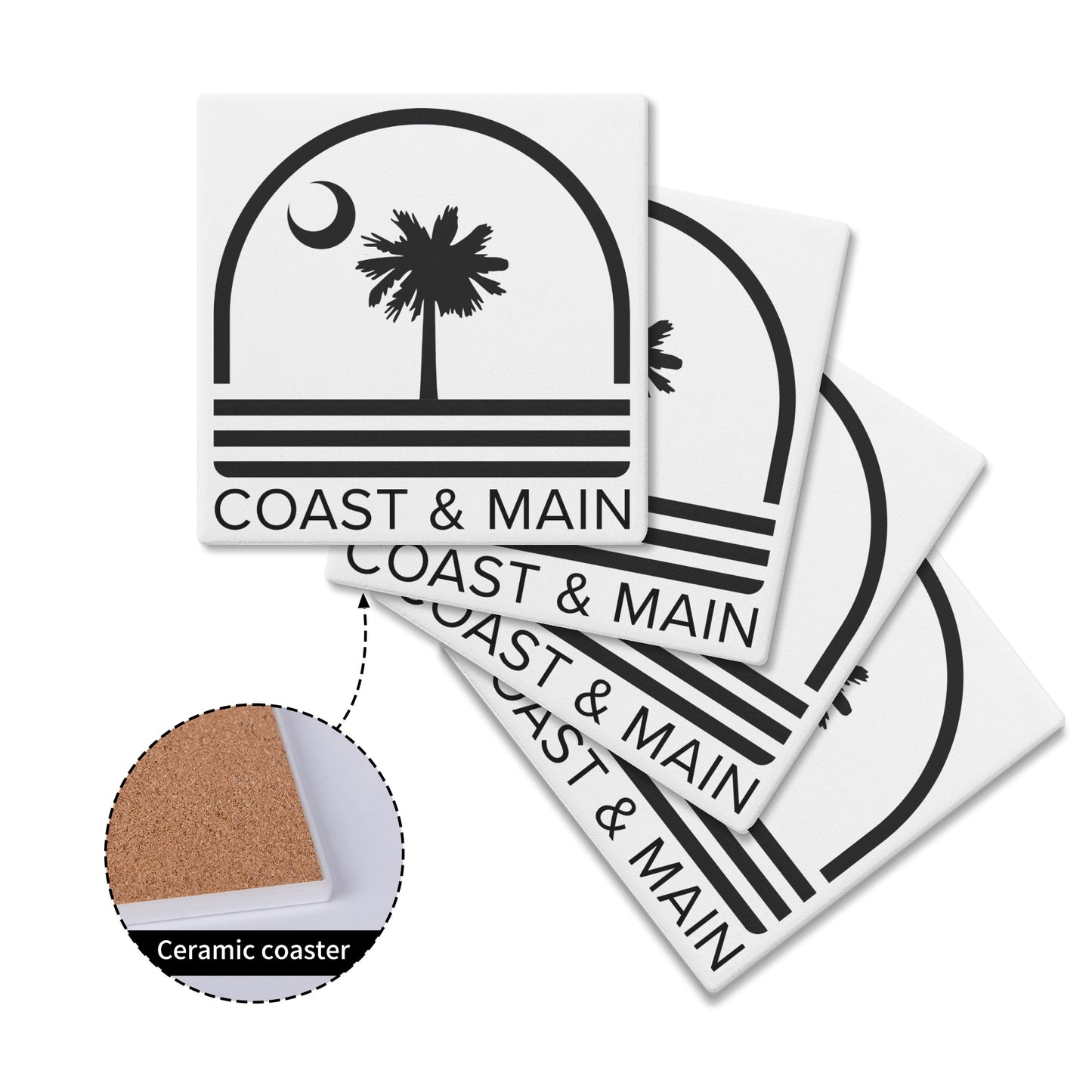 Square Ceramic Coasters - Coast & Main