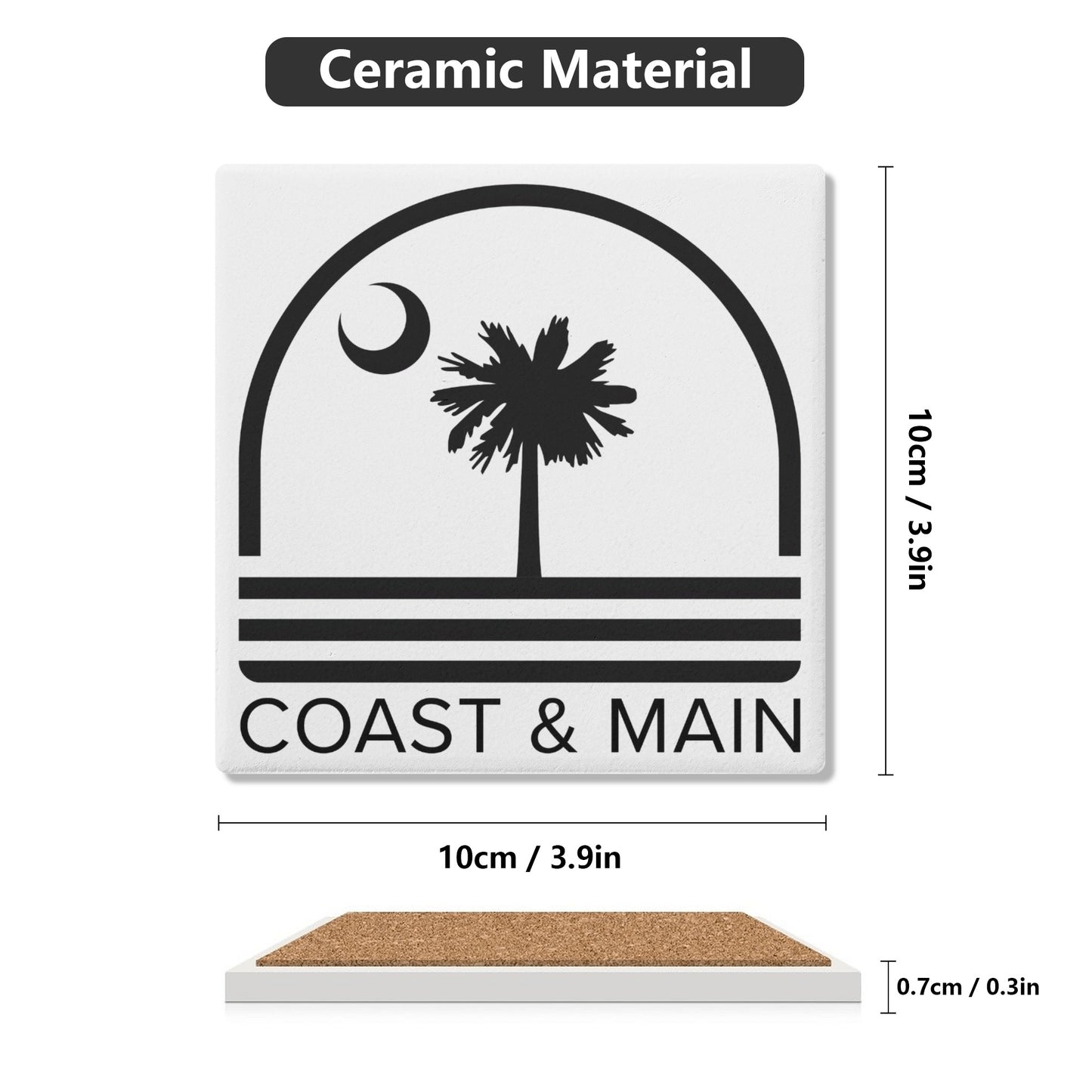 Square Ceramic Coasters - Coast & Main