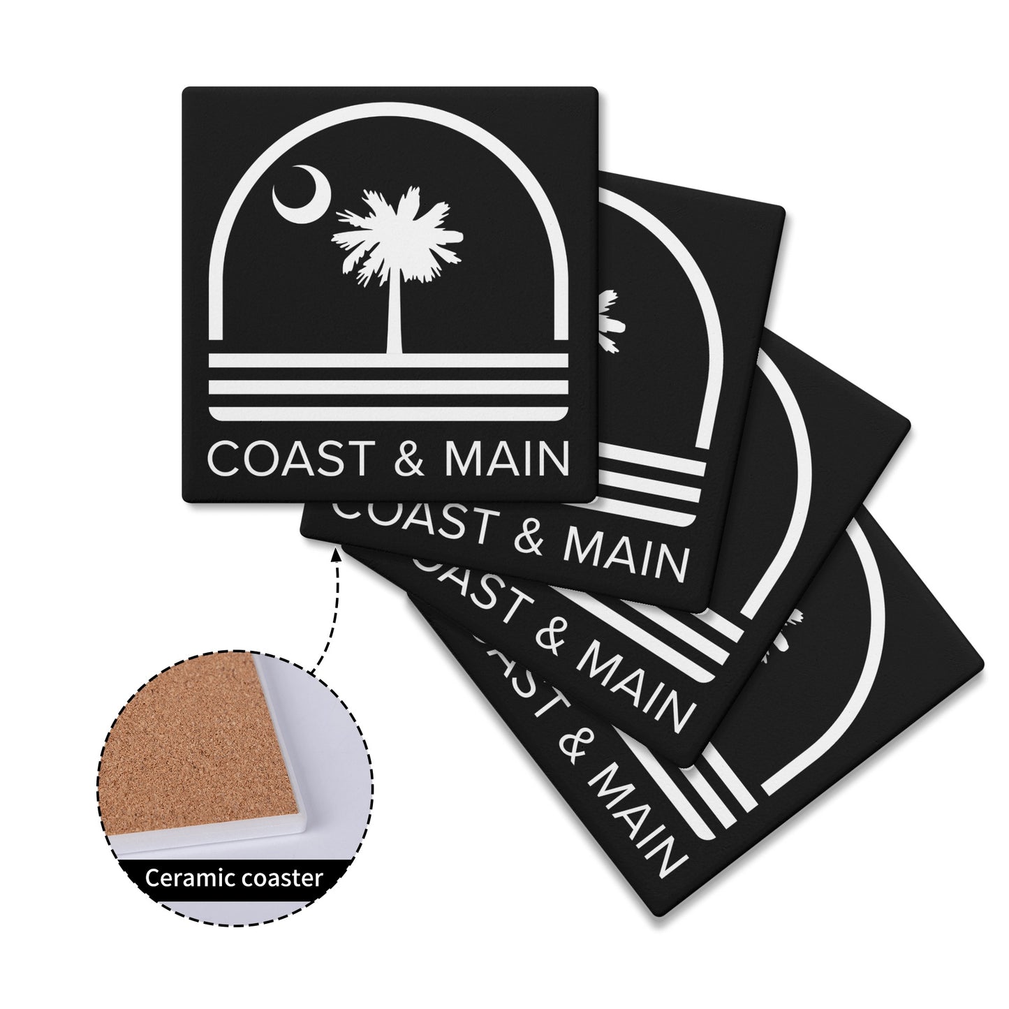 Square Ceramic Coasters - Coast & Main