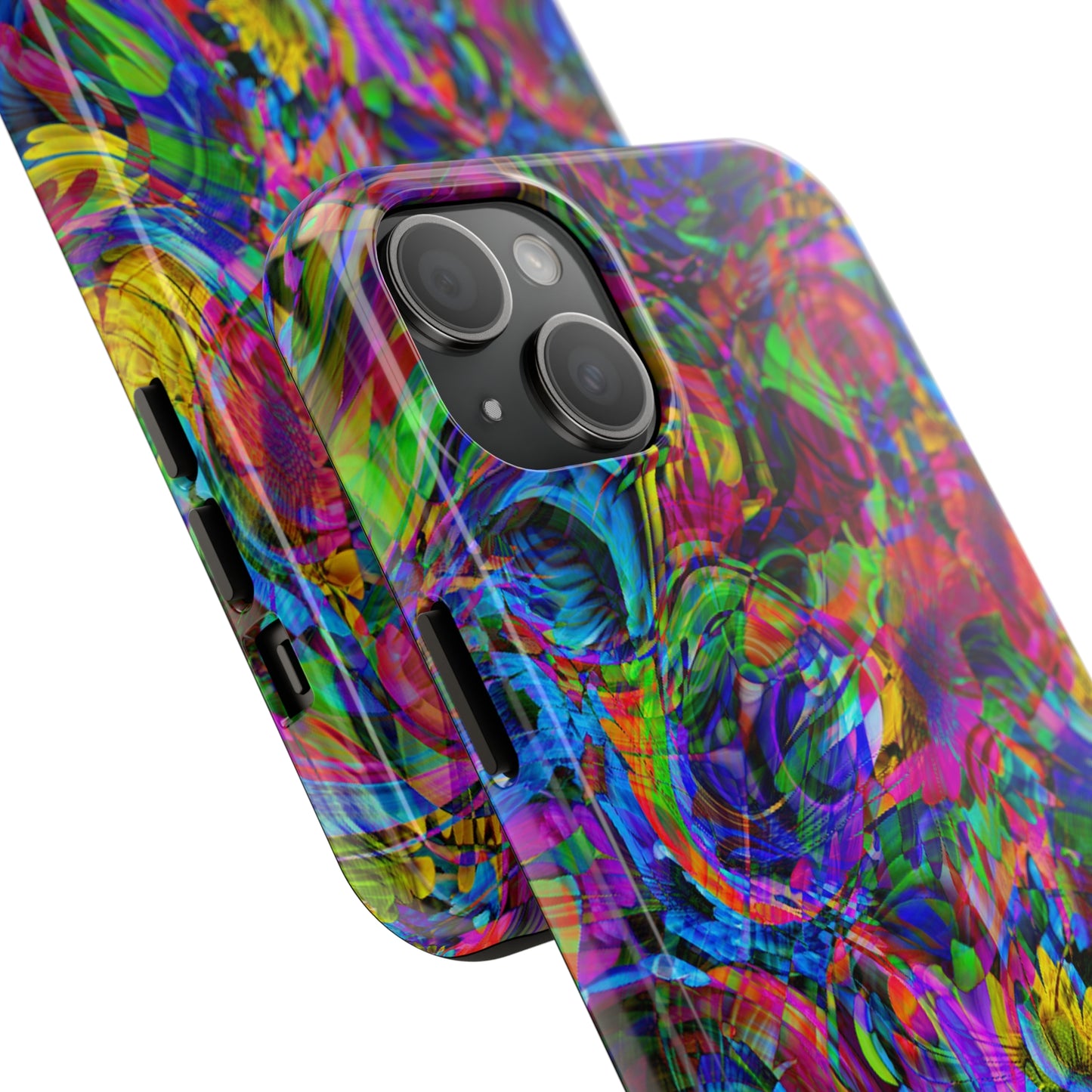 Rainbow Swirls Design Iphone Tough Phone Case