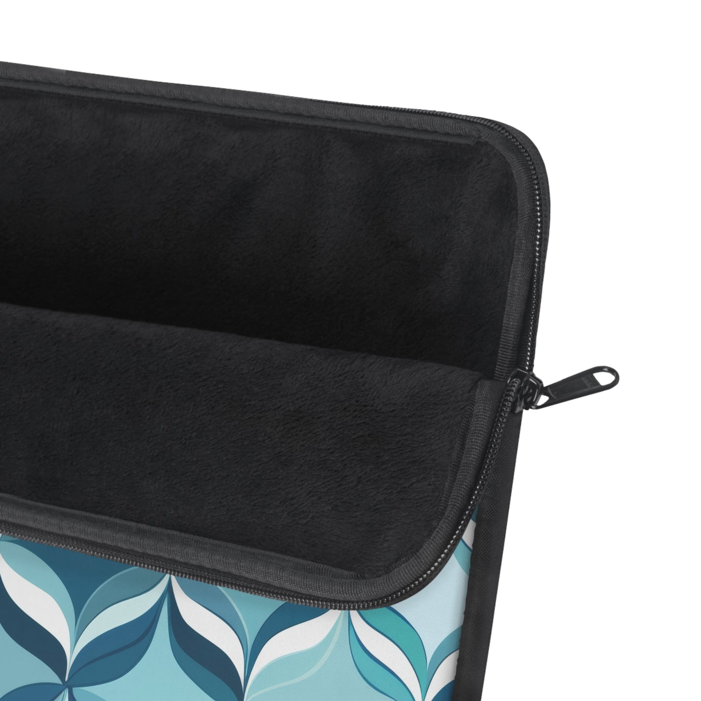 Modern Chic Aqua and Cream Geometric Pattern Laptop or Ipad Protective Sleeve 3 Sizes Available