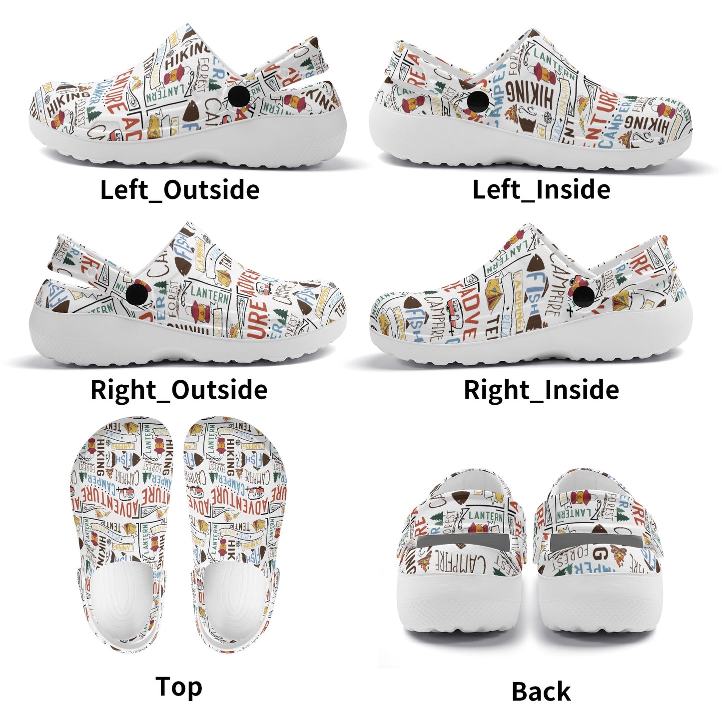 Adventures Camping and Travel Casual Lightweight Slip On Nurse Style Clogs