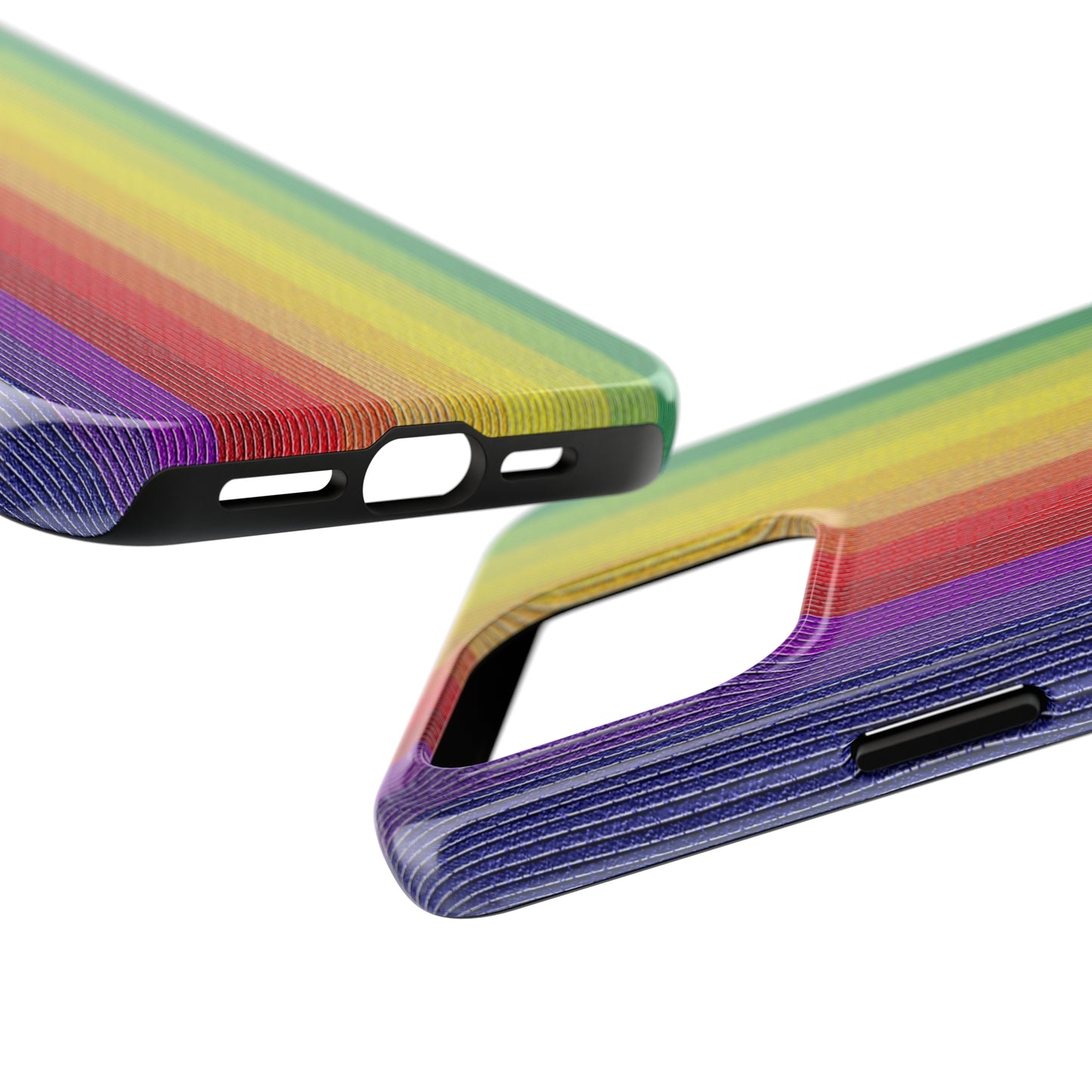 Rainbow Stripe Design Iphone Tough Phone Case