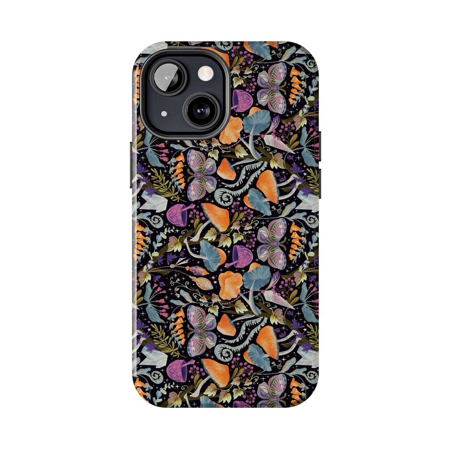 Whimsical Witches' Haven Mystical Garden of Mushrooms and Butterflies Iphone Tough Phone Case