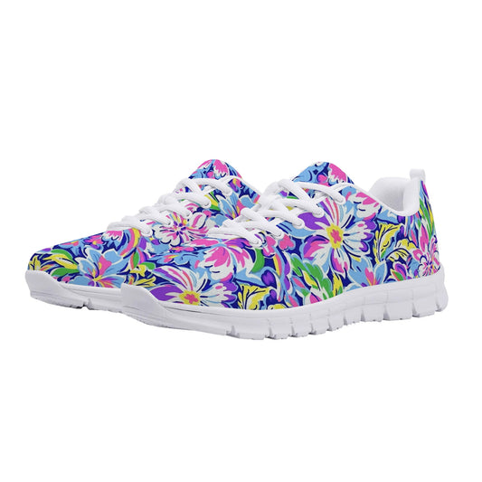 Tropical Burst: Vibrant Summer Flowers in Full Bloom Womens EVA Mesh Running Shoes US5-US12