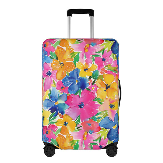 Springtime Kaleidoscope: Multi-color Watercolor Blossoms in Bloom Luggage Protector and Cover 4 Sizes