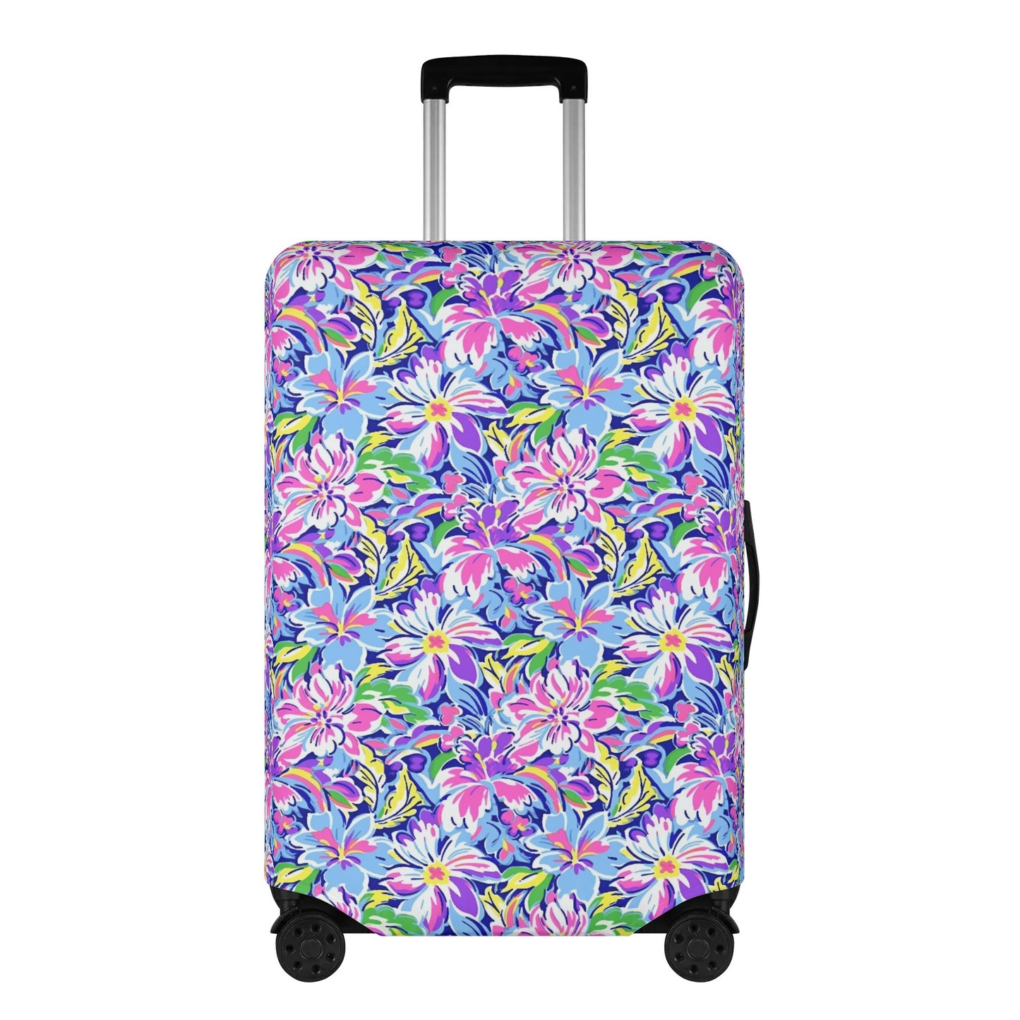 Tropical Burst: Vibrant Summer Flowers in Full Bloom Luggage Protector and Cover 4 Sizes