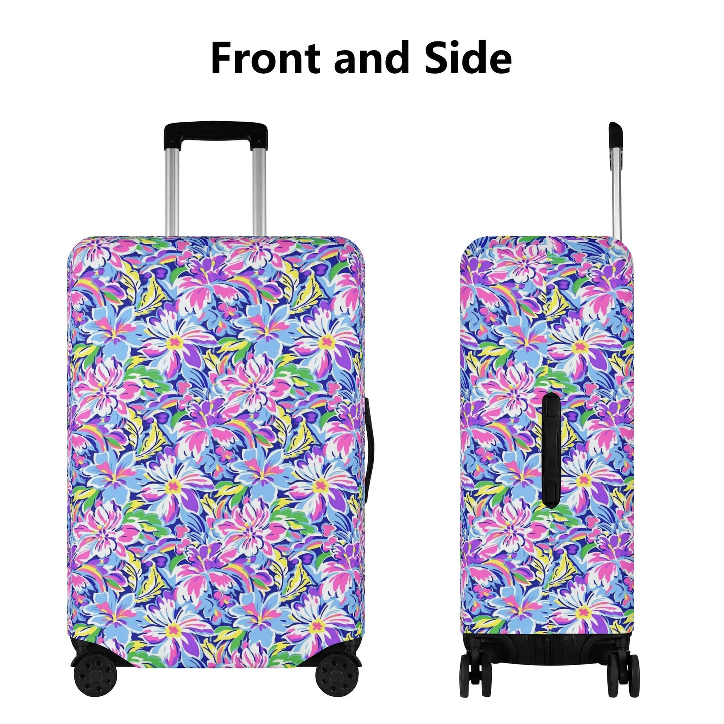 Tropical Burst: Vibrant Summer Flowers in Full Bloom Luggage Protector and Cover 4 Sizes