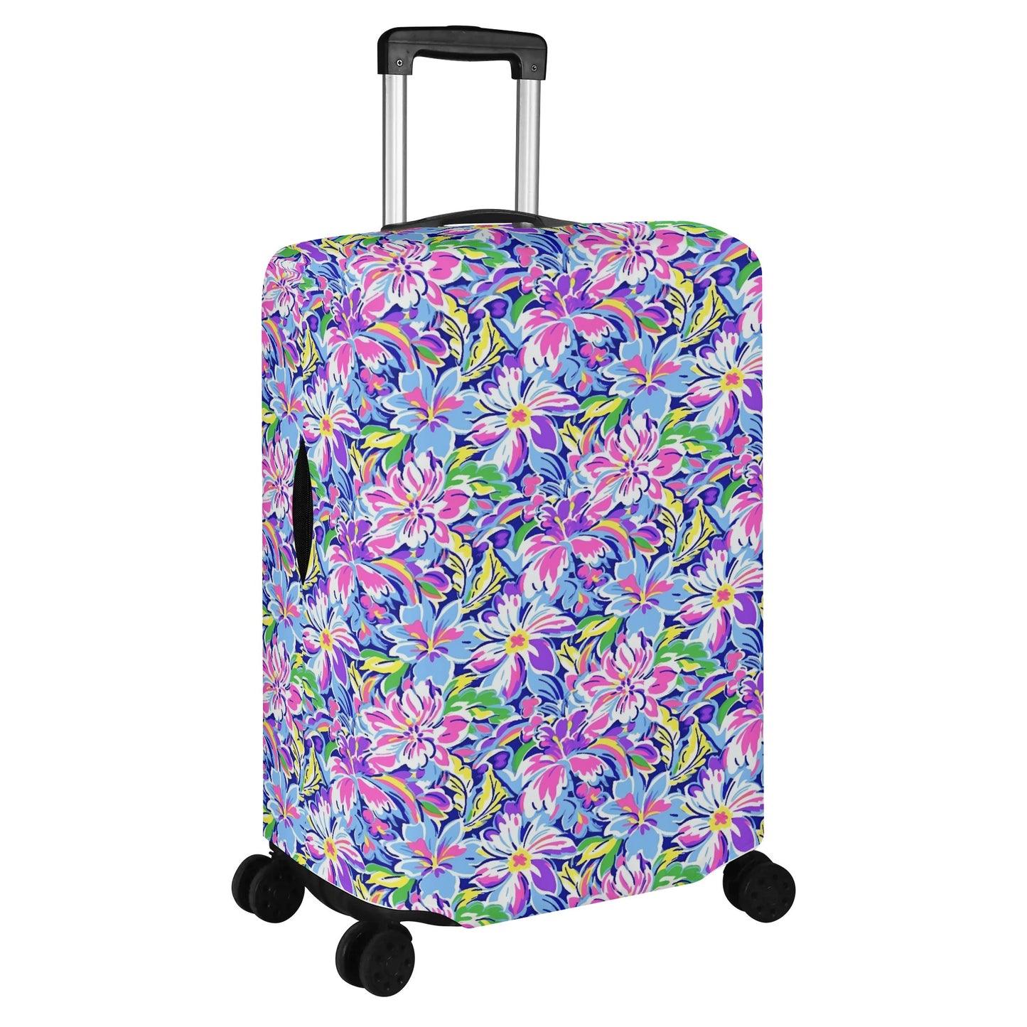 Tropical Burst: Vibrant Summer Flowers in Full Bloom Luggage Protector and Cover 4 Sizes