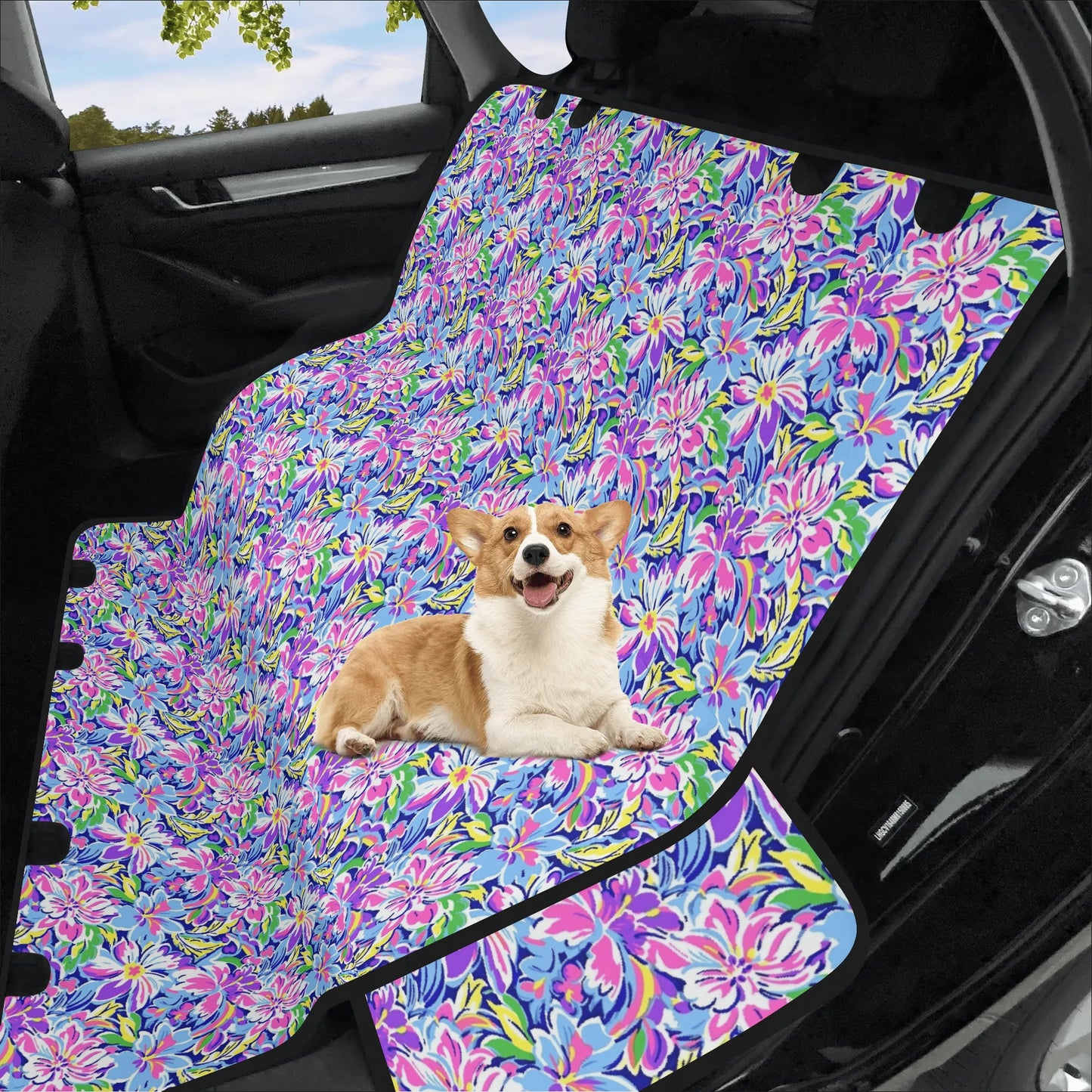 Tropical Burst: Vibrant Summer Flowers in Full Bloom Car Pet Seat Cover 2 Sizes