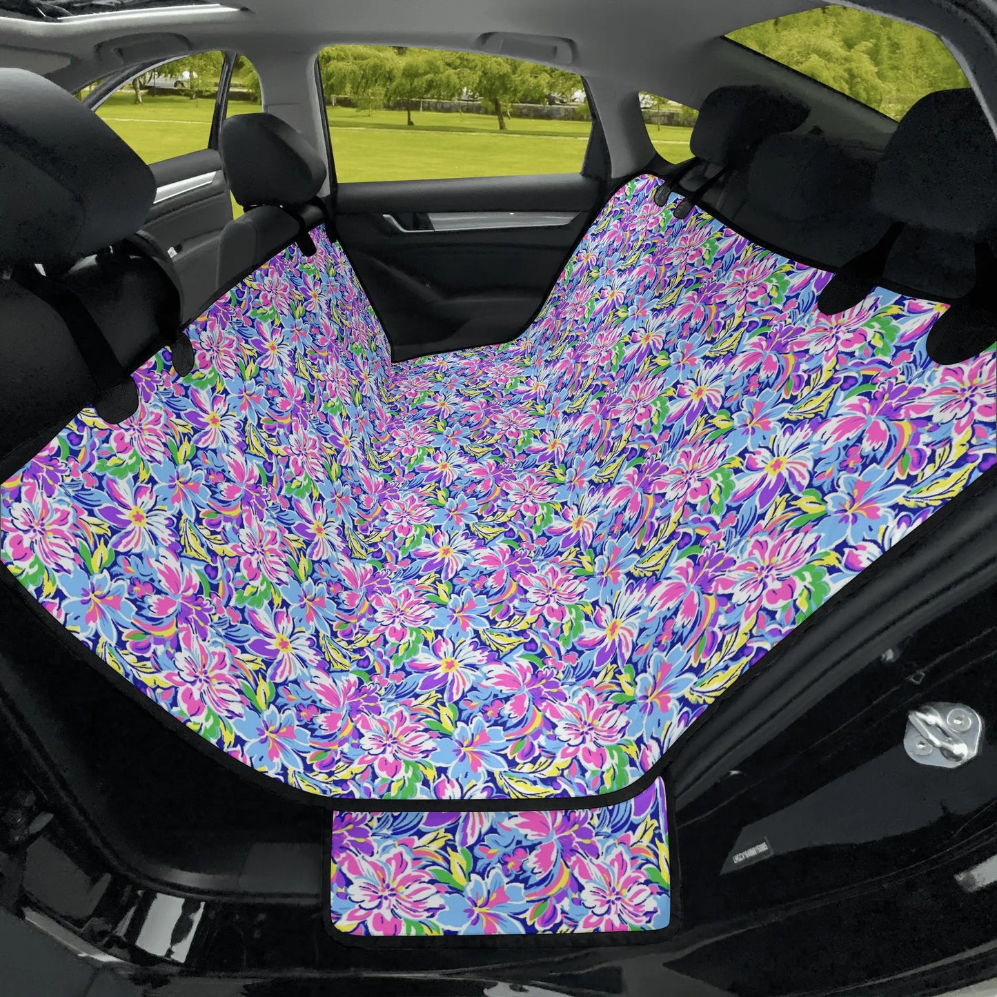 Tropical Burst: Vibrant Summer Flowers in Full Bloom Car Pet Seat Cover 2 Sizes