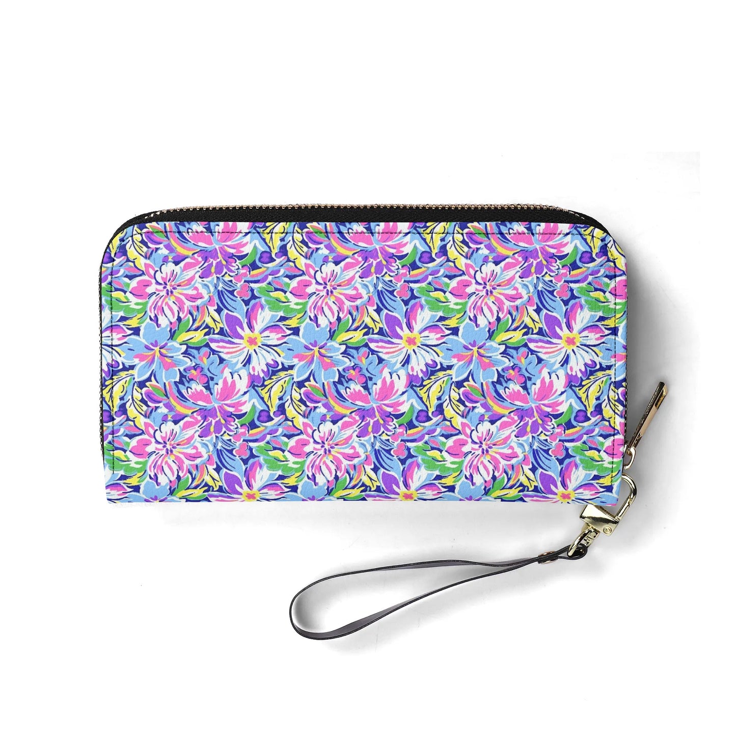 Tropical Burst: Vibrant Summer Flowers in Full Bloom - Leather Wallet (PU)