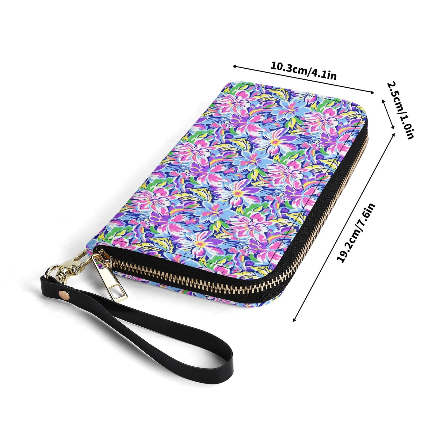 Tropical Burst: Vibrant Summer Flowers in Full Bloom - Leather Wallet (PU)