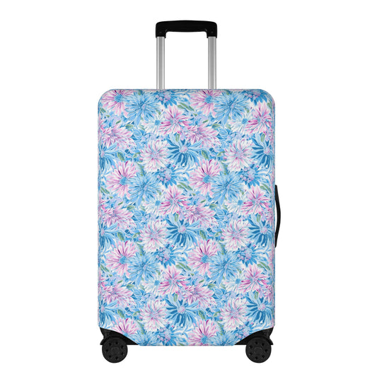 Pastel Blossom Symphony: Spring Flowers in Soft Pink and Blue Hues Luggage Protector and Cover 4 Sizes