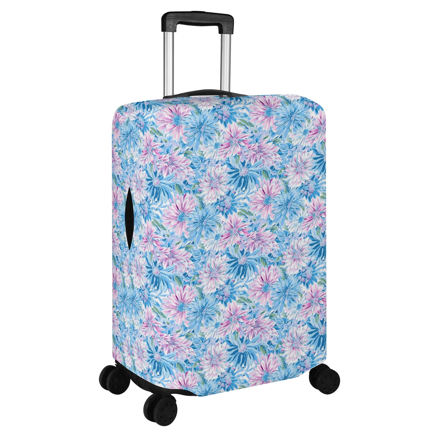 Pastel Blossom Symphony: Spring Flowers in Soft Pink and Blue Hues Luggage Protector and Cover 4 Sizes