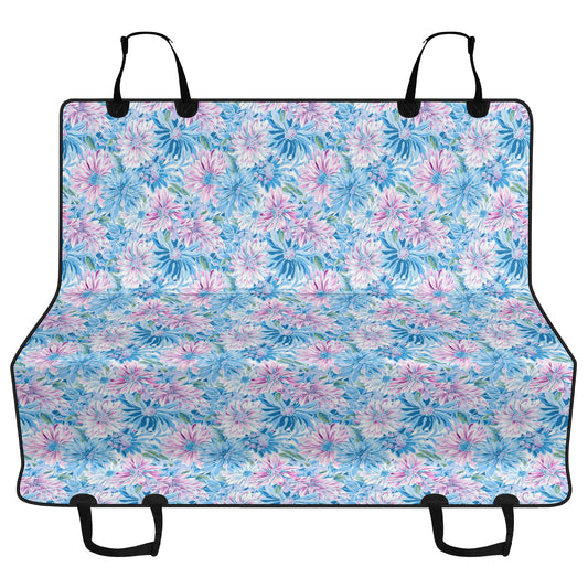 Pastel Blossom Symphony: Spring Flowers in Soft Pink and Blue Hues Car Pet Seat Cover 2 Sizes