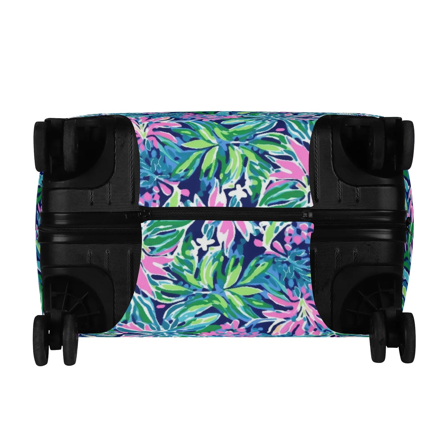 Seaside Blossoms: Coastal Spring Flowers in Pink, Green, and Navy Watercolors Luggage Protector and Cover 4 Sizes