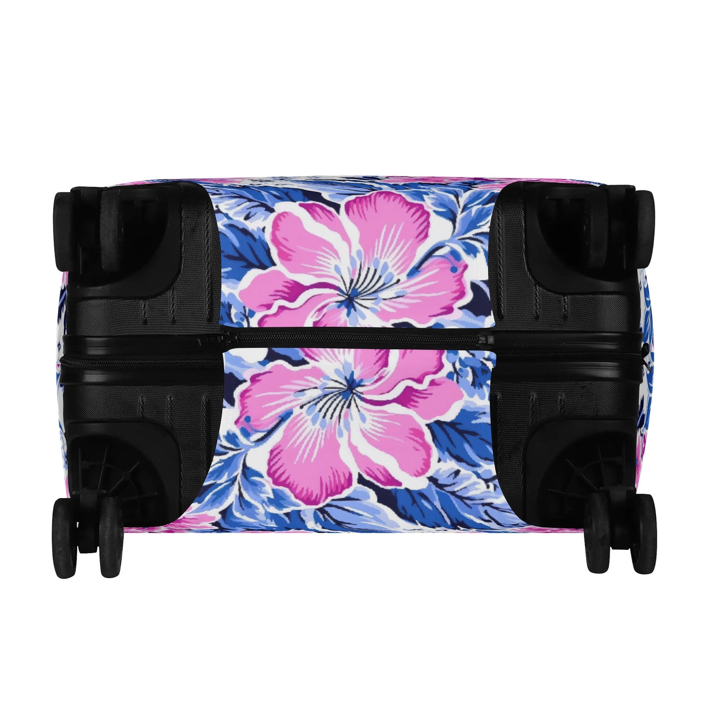 Bright Blooms: Pink and Blue Watercolor Hibiscus in Vivid Splendor Luggage Protector and Cover 4 Sizes