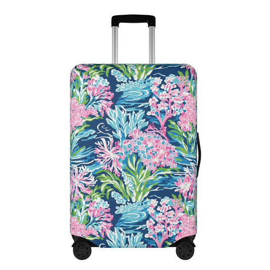 Blush Blossoms: Watercolor Water Garden Adorned with Pink Flowers Luggage Protector and Cover 4 Sizes