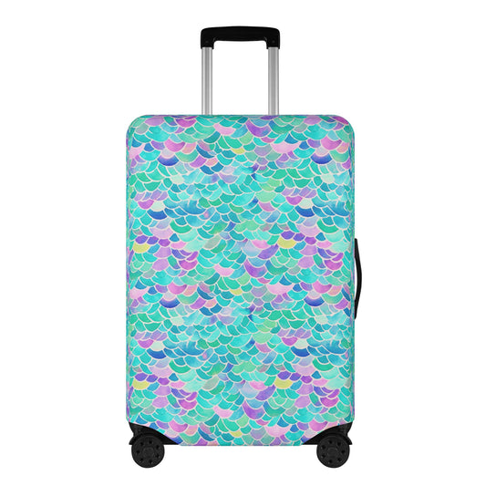 Pastel Seas: Mermaid Tail in Enchanting Pastel Hues Luggage Protector and Cover 4 Sizes