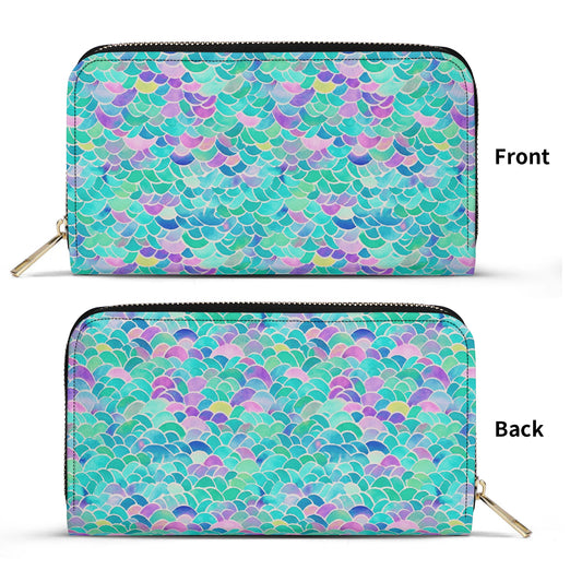 Pastel Seas: Mermaid Tail in Enchanting Pastel Hues - Leather Wallet (PU)